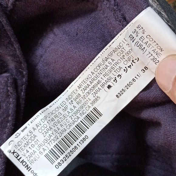 Zara Velvet Purple Jeans - Picture 8 of 10